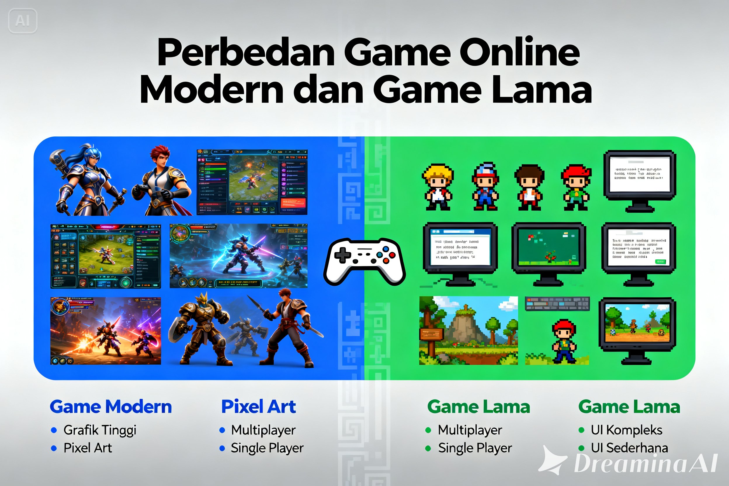 perbedaan game online modern dan game lama