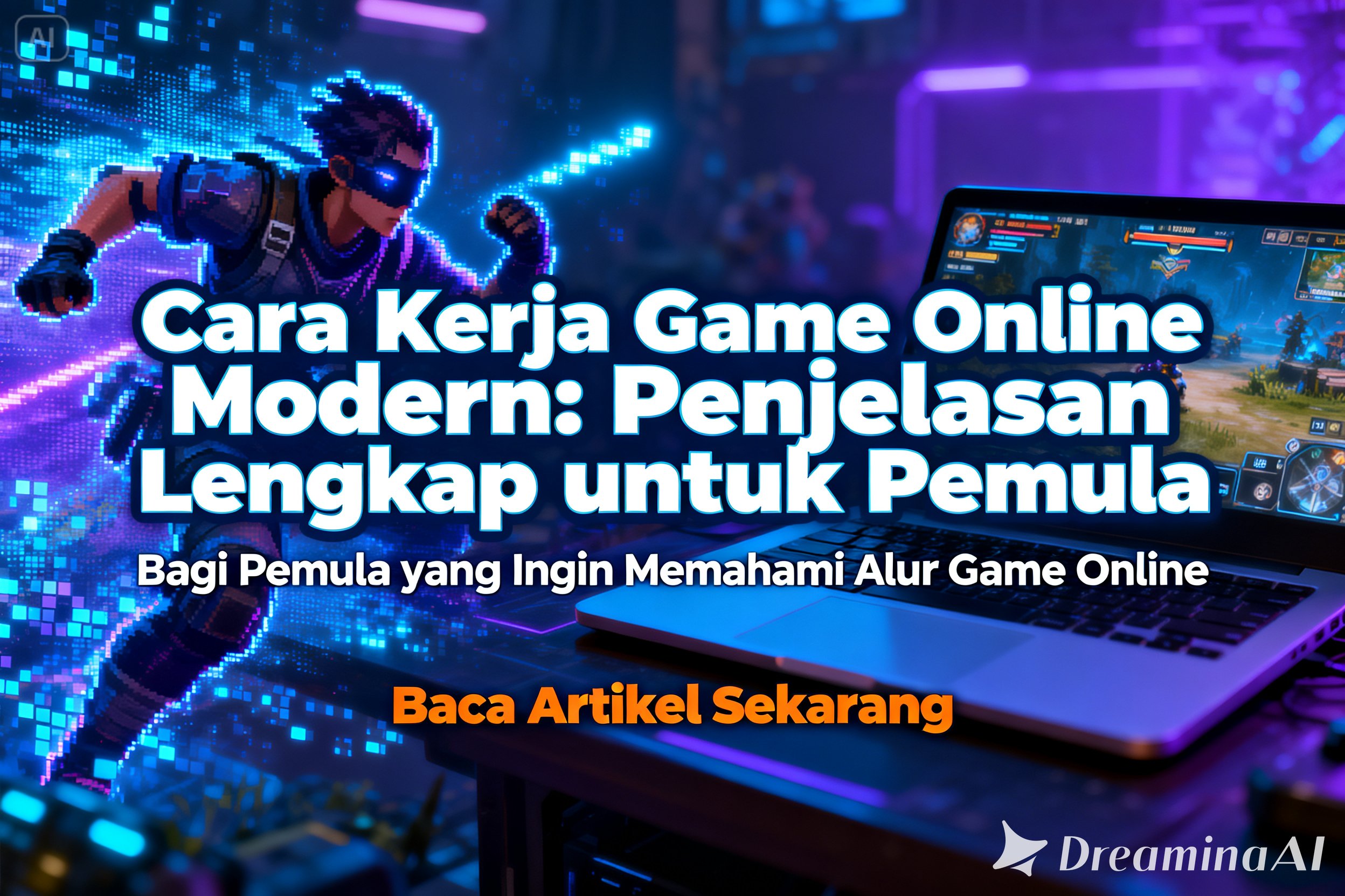 cara kerja game online modern dengan sistem server